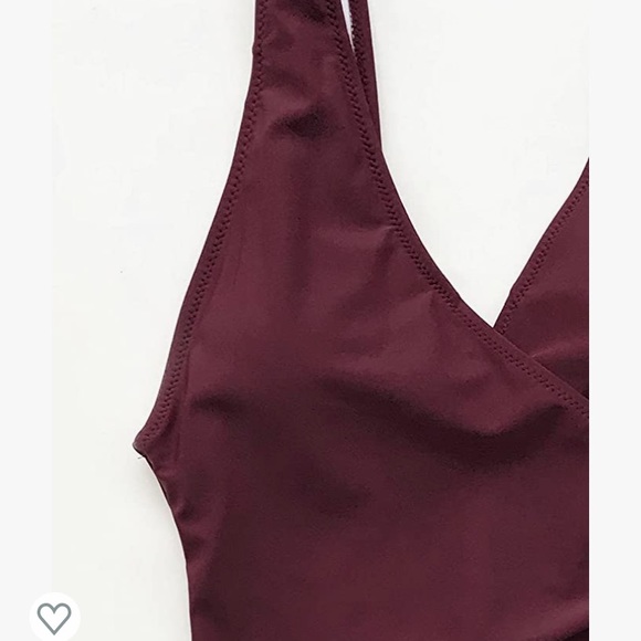 Cupshe Women’s One Piece Swimsuit in Wine Red - Picture 6 of 8